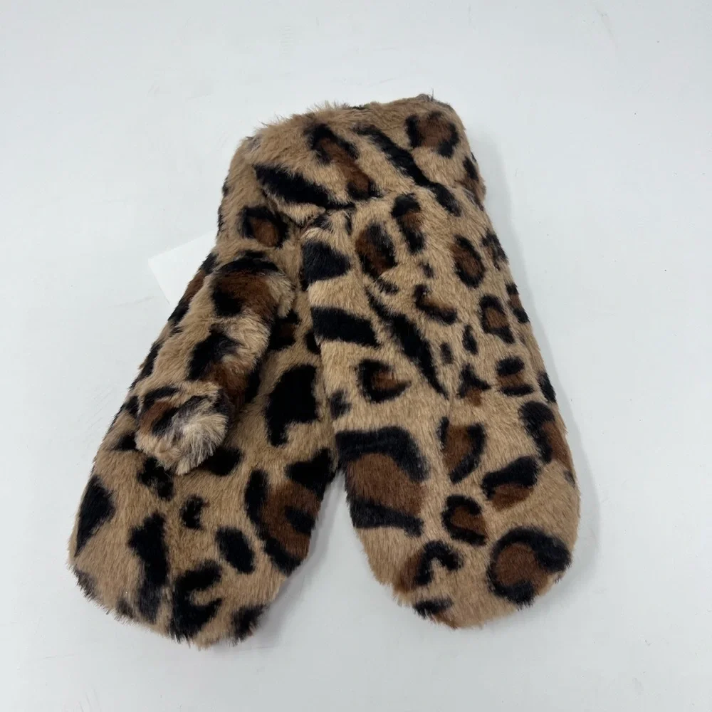 Girl’s Make It Merry Faux Fur Mittens | NWT